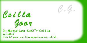 csilla goor business card